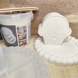 DIY kreatív csomag  Tálca és muffin, DIY (Csináld magad), Egységcsomag, Gipszöntés, MESKA