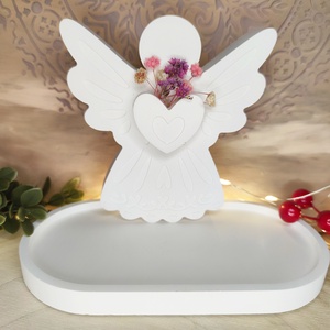 Szives angyalka - karácsony - karácsonyi lakásdekoráció - karácsonyi lakásdíszek - Meska.hu