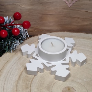 Hópelyhes mécsestartó - Meska.hu