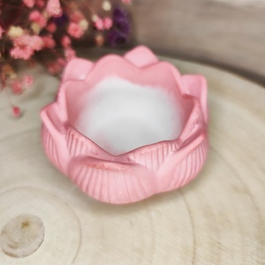 Lótusz gyertyatartó alátéttel - otthon & életmód - gyertya, illat, aroma - mécses és mécsestartó - Meska.hu