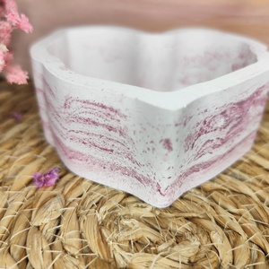 Rózsás szív tároló (pink-rose) - ékszer - ékszertartó - ékszerdoboz - Meska.hu
