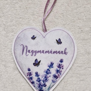 Levendulával töltött filc szív, Otthon & Életmód, Dekoráció, Dísztárgy, Varrás, MESKA