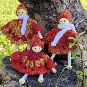 Őszi horgolt manó - otthon & életmód - dekoráció - asztal és polc dekoráció - asztaldísz - Meska.hu