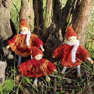 Őszi horgolt manó - otthon & életmód - dekoráció - asztal és polc dekoráció - asztaldísz - Meska.hu