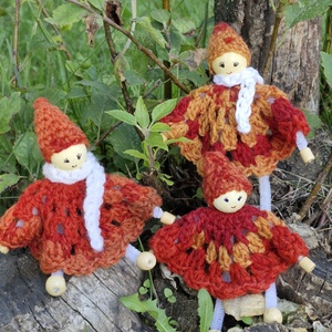 Őszi horgolt manó - otthon & életmód - dekoráció - asztal és polc dekoráció - asztaldísz - Meska.hu