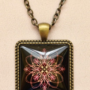 Üveglencsés nyaklánc, Ékszer, Nyaklánc, Medálos nyaklánc, Ékszerkészítés, MESKA