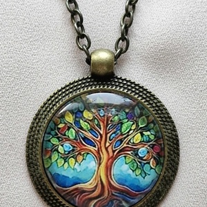 Üveglencsés nyaklánc - Meska.hu