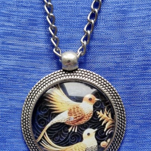 Üveglencsés nyaklánc , Ékszer, Nyaklánc, Medálos nyaklánc, Ékszerkészítés, MESKA