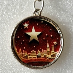 Karácsonyi üveglencsés kulcstartó, Táska & Tok, Kulcstartó & Táskadísz, Kulcstartó, Ékszerkészítés, MESKA