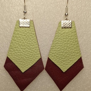 Lógós bőr fülbevaló, Ékszer, Fülbevaló, Lógó fülbevaló, Ékszerkészítés, MESKA