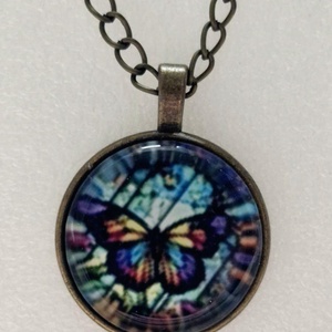 Üveglencsés nyaklánc, Ékszer, Nyaklánc, Medálos nyaklánc, Ékszerkészítés, MESKA