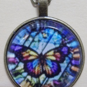 Üveglencsés nyaklánc - ékszer - nyaklánc - medálos nyaklánc - Meska.hu