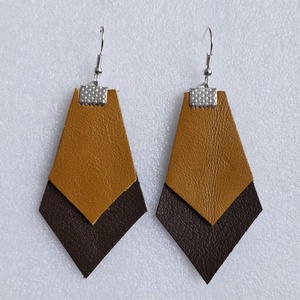 Bőr fülbevaló - ékszer - fülbevaló - lógó fülbevaló - Meska.hu