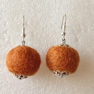 Nemez fülbevaló - ékszer - fülbevaló - lógós kerek fülbevaló - Meska.hu