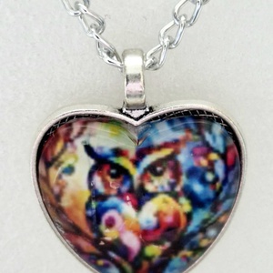 Üveglencsés nyaklánc Valentin napra, Ékszer, Nyaklánc, Medálos nyaklánc, Ékszerkészítés, MESKA