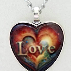 Üveglencsés nyaklánc Valentin napra, Ékszer, Nyaklánc, Medálos nyaklánc, Ékszerkészítés, MESKA