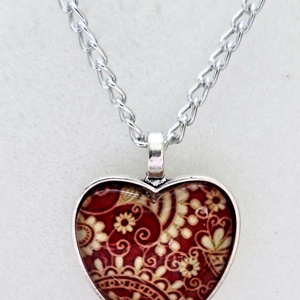 Üveglencsés nyaklánc Valentin napra - ékszer - nyaklánc - medálos nyaklánc - Meska.hu