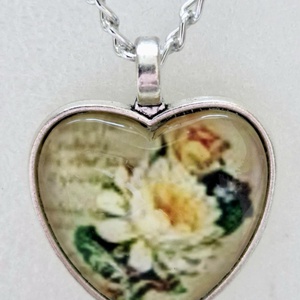 Üveglencsés nyaklánc Valentin napra, Ékszer, Nyaklánc, Medálos nyaklánc, Ékszerkészítés, MESKA