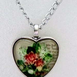 Üveglencsés nyaklánc Valentin napra - ékszer - nyaklánc - medálos nyaklánc - Meska.hu