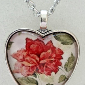 Üveglencsés nyaklánc Valentin napra, Ékszer, Nyaklánc, Medálos nyaklánc, Ékszerkészítés, MESKA