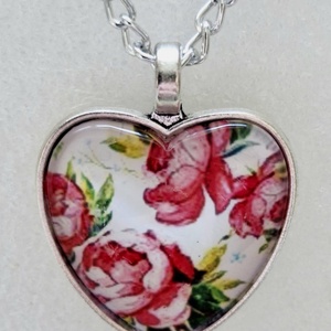 Üveglencsés nyaklánc Valentin napra, Ékszer, Nyaklánc, Medálos nyaklánc, Ékszerkészítés, MESKA