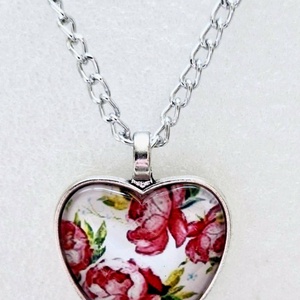 Üveglencsés nyaklánc Valentin napra - ékszer - nyaklánc - medálos nyaklánc - Meska.hu