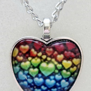 Üveglencsés nyaklánc Valentin napra - ékszer - nyaklánc - medálos nyaklánc - Meska.hu