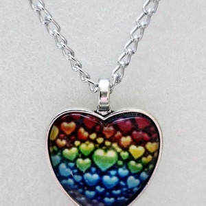 Üveglencsés nyaklánc Valentin napra - ékszer - nyaklánc - medálos nyaklánc - Meska.hu