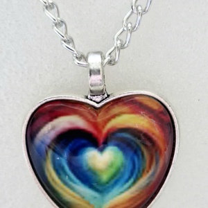 Üveglencsés nyaklánc Valentin napra - Meska.hu