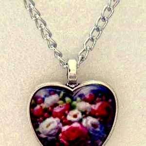 Üveglencsés nyaklánc Valentin napra, Ékszer, Nyaklánc, Medálos nyaklánc, Ékszerkészítés, MESKA