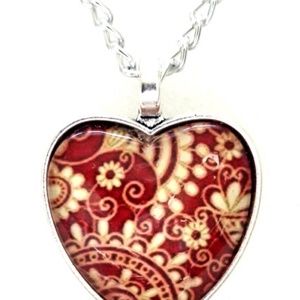 Üveglencsés nyaklánc Valentin napra, Ékszer, Nyaklánc, Medálos nyaklánc, Ékszerkészítés, MESKA