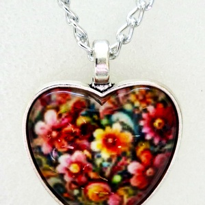 Üveglencsés nyaklánc Valentin napra, Ékszer, Nyaklánc, Medálos nyaklánc, Ékszerkészítés, MESKA