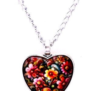 Üveglencsés nyaklánc Valentin napra - ékszer - nyaklánc - medálos nyaklánc - Meska.hu