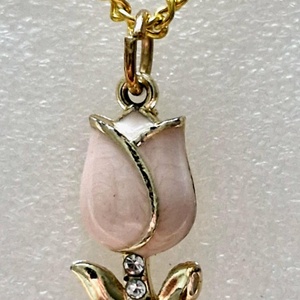 Tulipános szett nőnapra /nyaklánc+fülbevaló/ - ékszer - ékszerszett - Meska.hu