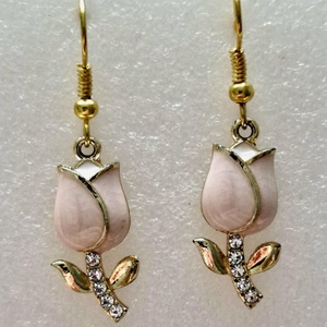 Tulipános szett nőnapra /nyaklánc+fülbevaló/ - ékszer - ékszerszett - Meska.hu