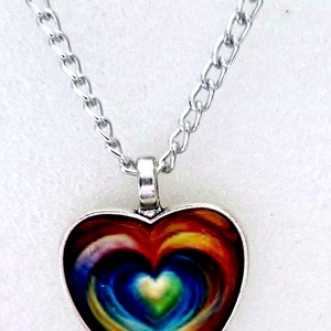 Üveglencsés nyaklánc nőnapra, Ékszer, Nyaklánc, Medálos nyaklánc, Ékszerkészítés, MESKA