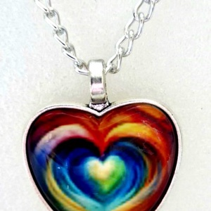 Üveglencsés nyaklánc nőnapra - ékszer - nyaklánc - medálos nyaklánc - Meska.hu