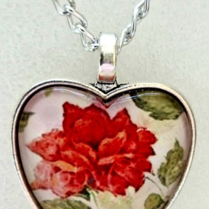 Üveglencsés nyaklánc nőnapra, Ékszer, Nyaklánc, Medálos nyaklánc, Ékszerkészítés, MESKA