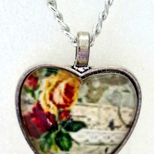 Üveglencsés nyaklánc nőnapra, Ékszer, Nyaklánc, Medálos nyaklánc, Ékszerkészítés, MESKA