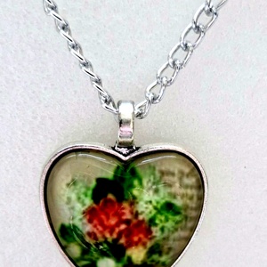 Üveglencsés nyaklánc nőnapra - ékszer - nyaklánc - medálos nyaklánc - Meska.hu