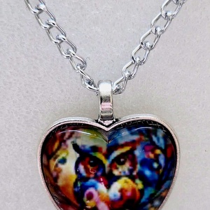 Üveglencsés nyaklánc nőnapra - ékszer - nyaklánc - medálos nyaklánc - Meska.hu