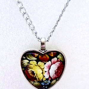 Üveglencsés nyaklánc nőnapra - ékszer - nyaklánc - medálos nyaklánc - Meska.hu