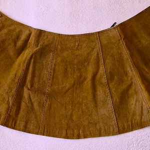 The Hudson leather co vintage egyedi velúrbőr mini szoknya M-es/10/ - ruha & divat - női ruha - szoknya - Meska.hu