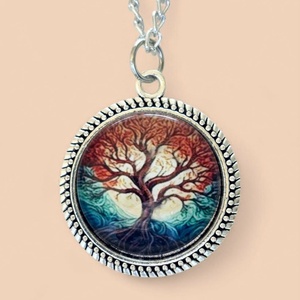 Élet fája üveglencsés nyaklánc � Színpompás Misztikum, Ékszer, Nyaklánc, Medálos nyaklánc, Ékszerkészítés, MESKA