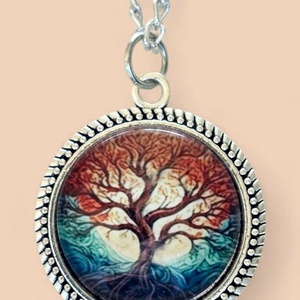 Élet fája üveglencsés nyaklánc � Színpompás Misztikum - ékszer - nyaklánc - medálos nyaklánc - Meska.hu