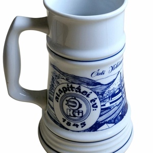 Vintage Alföldi Porcelán söröskorsó � Ózdi Kohászati Üzemek (16 cm) - otthon & életmód - konyhafelszerelés, tálalás - tálalás - sörös pohár és korsó - Meska.hu