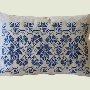 Antik háziszőttes beregi hímzett díszpárnahuzat 52x37 cm - otthon & életmód - lakástextil - párna & párnahuzat - díszpárnahuzat - Meska.hu