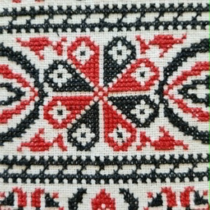 Vintage hímzett azsúros asztali futó panama 90x42 cm - Meska.hu