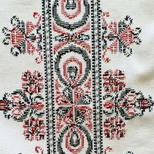 Vintage hímzett azsúros asztali futó panama 90x42 cm - otthon & életmód - lakástextil - abrosz, terítő - asztalfutó - Meska.hu