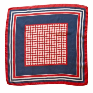 Klasszikus vintage tengerész kendő � Piros-kék-fehér pöttyös és csíkos (60x60 cm) - ruha & divat - sál, sapka, kendő - kendő - Meska.hu